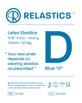 Relastics™ Intraorális gumik, latex, átmérő 5/16" = 7,9 mm