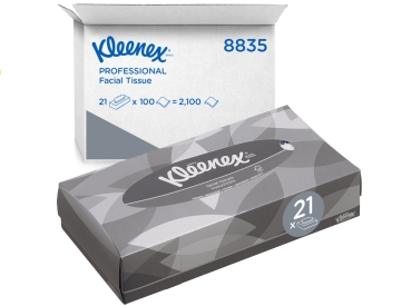 Kleenex kozmetikai tasak fehér 22x19cm 2100db.
